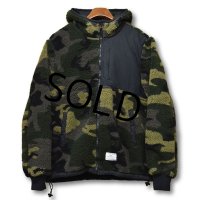 【程度良好!!】ALPHA INDUSTRIES【アルファ インダストリーズ】カモフラ柄【フリースパーカー】【サイズＬ】  