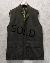 【イングランド製】【バブアー】【Barbour】【Westmoreland】A220【オイルドベスト】カーキ【サイズM】 