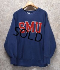 【USA製】ビンテージ【champion】【チャンピオン】【リバースウィーブ】【紺】【SMU】サザンメソジスト大学【カレッジプリント】【スウェット】【サイズＬ】 