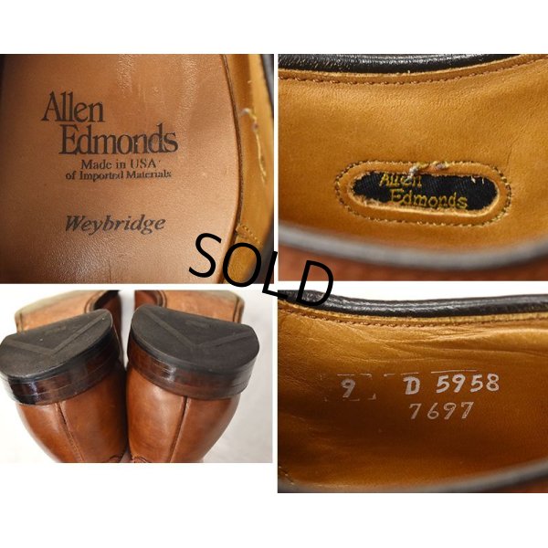 画像2: 【USA製】【アレンエドモンズ】【Allen Edmonds】weybridge【ブラウン】【プレーントゥ】【メダリオン】【内羽】【9D】【27cm程度】 