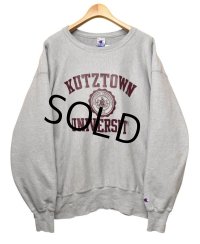 【ビンテージ】【Champion】【チャンピオン】【グレー】【リバースウィーブ】KUTZTOWN UNIVERSITY【カレッジスウェット】【サイズXXL】