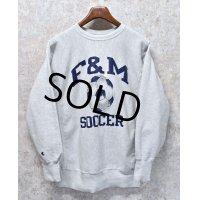 90’s~ビンテージ【チャンピオン】【Champion】【リバースウィーブ】【サッカーボール】【F＆M SOCCER】【スウェット】【サイズXL】 