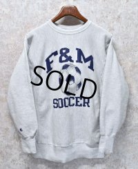 90’s~ビンテージ【チャンピオン】【Champion】【リバースウィーブ】【サッカーボール】【F＆M SOCCER】【スウェット】【サイズXL】 