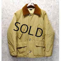 【70’s】ビンテージ【ウールリッチ】WOOLRICH【襟コーデュロイ】【ベージュ】【ダウンジャケット】【サイズM】 