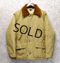 【70’s】ビンテージ【ウールリッチ】WOOLRICH【襟コーデュロイ】【ベージュ】【ダウンジャケット】【サイズM】 