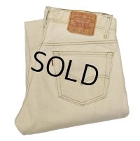 90's【USA製】【ビンテージ】【LEVI'S】【リーバイス５０１】501【デニムパンツ】【クリーム】【33x30】 