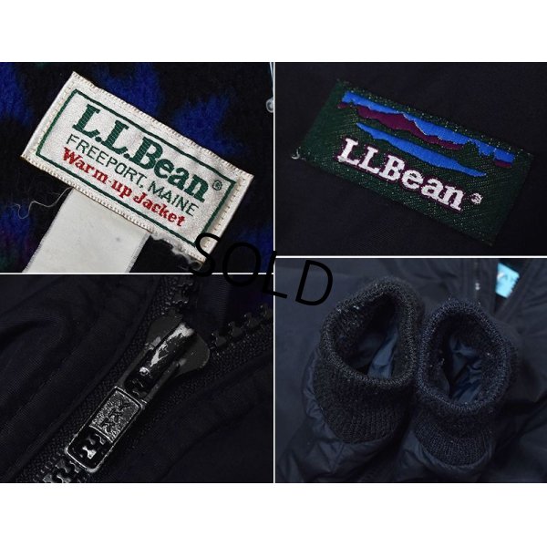 画像2: 90's【ビンテージ】L.L.Bean【ＬＬビーン】【黒×ネイティブ柄】【フリース裏地】【ウォームアップジャケット】 