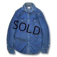 60's【USA製】【ビンテージ】【Wrangler】【ラングラー】27MW【デニム】【ウエスタンシャツ】【サイズ15-35】 