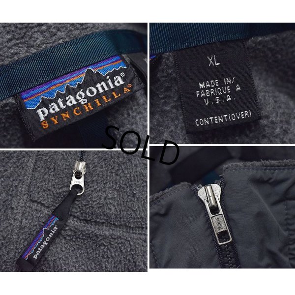 画像2: ビンテージ【USA製】【PATAGONIA】【パタゴニア】グレー  シンチラ フリースジャケット 【ＸＬ】 