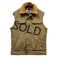 70’ｓ〜【USA製】【ビンテージ】【Woolrich】【ウールリッチ】【ベージュ】【チェック裏地】【中綿入りベスト】【サイズM】 