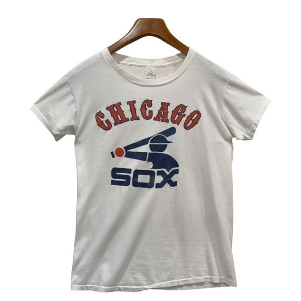 画像1: 70's【ビンテージ】【USA製】白【CHICAGO SOX】ホワイトソックス【Tシャツ】【サイズＬ】 