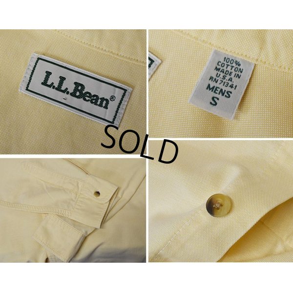 画像2: 【USA製】ビンテージ【L.L.Bean】【ＬＬビーン】【黄色】【無地】【ボタンダウンシャツ】【サイズS】 