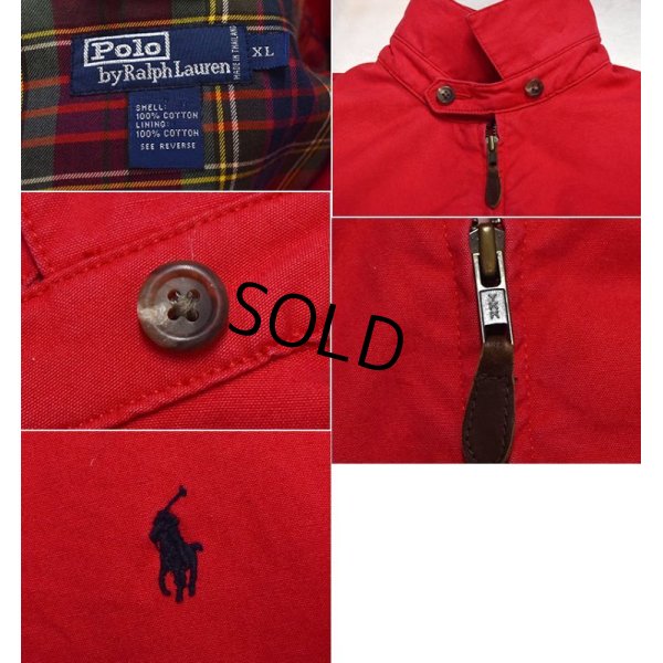 画像2: 【90's〜】【ラルフローレン】POLO RALPH LAUREN【赤】【チェック裏地】【コットンブルゾン】【サイズＸＬ】 