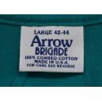 画像2: 【USA製】【デッドストック】【ビンテージ】ARROW BRIGATE【エメラルドグリーン】【無地Tシャツ】【サイズＬ】<br> (2)