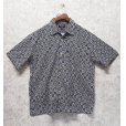 画像1: 【POLO JEANS】【ポロジーンズ】POLO RALPH LAUREN【紺✕白】【花柄】【半袖シャツ】【サイズS】<br> (1)