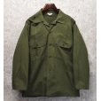 画像1: 【60's】【ビンテージ】【B.V.D】u.s.army【PX品】【コットンポプリン】【ユーティリティシャツ】【サイズＬ】<br> (1)