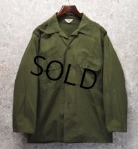 【60's】【ビンテージ】【B.V.D】u.s.army【PX品】【コットンポプリン】【ユーティリティシャツ】【サイズＬ】 