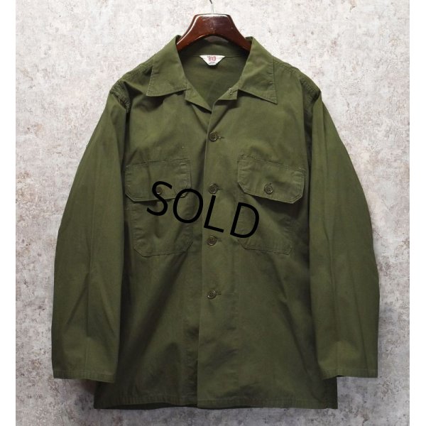 画像1: 【60's】【ビンテージ】【B.V.D】u.s.army【PX品】【コットンポプリン】【ユーティリティシャツ】【サイズＬ】 