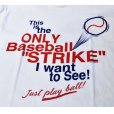 画像3: 90's USA製 ビンテージ【フルーツオブザルーム】【白】【This is the only baseball strike】 Tシャツ 【サイズL】<br> (3)