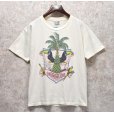 画像1: 80’s【USA製】ビンテージ【Jimmy Buffett’s】【ジミーバフェット】【Caribbean soul】【オウム】【ヤシの木】【白】【Tシャツ】 サイズL<br> (1)