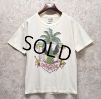 80’s【USA製】ビンテージ【Jimmy Buffett’s】【ジミーバフェット】【Caribbean soul】【オウム】【ヤシの木】【白】【Tシャツ】 サイズL 