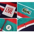 画像2: 【ラコステ】【LACOSTE L!VE】【紺ｘエメラルドｘ赤】ボーダー【ポロシャツ】【サイズ4】<br> (2)