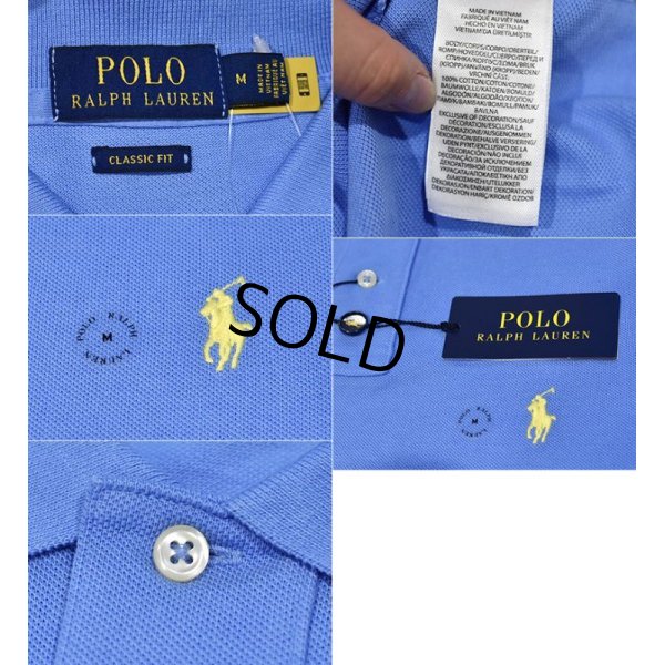 画像2: 【新品未使用‼】【ラルフローレン】 【POLO ralph lauren】【水色】【クラシックフィット】【ポロシャツ】 【サイズＭ】  