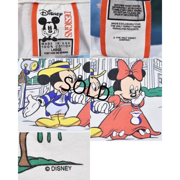 画像2: 90's∼【USA製】【ビンテージ】【Disney】ディズニー【Disney MGM Studios】【ミッキー＆ミニー】白【Ｔシャツ】【サイズＬ】 