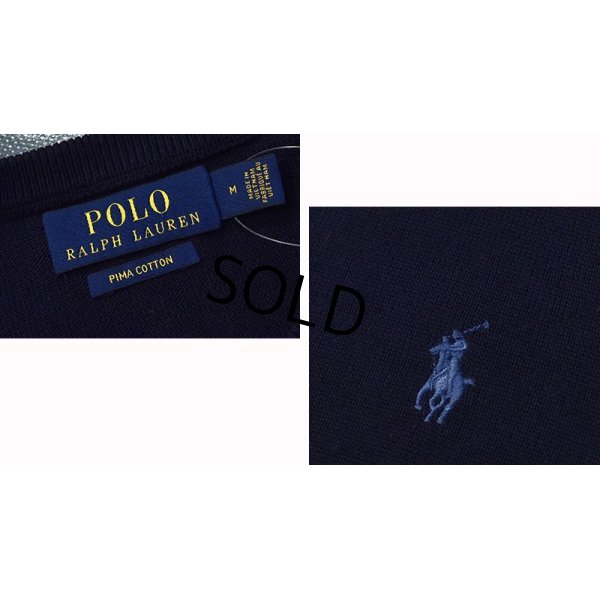 画像2: 【ラルフローレン】POLO RALPH LAUREN【紺】【ピマコットン】【クルーネックセーター】【サイズM】 