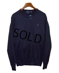 【ラルフローレン】POLO RALPH LAUREN【紺】【ピマコットン】【クルーネックセーター】【サイズM】 