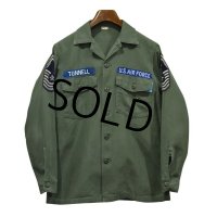 【60's】【ビンテージ】【U.S.ARMY】【米軍実物】USAF【OG107】【ユーティリティシャツ】【サイズ15-1/2】 