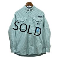 【コロンビア】【Columbia】【PFG】【SUPER BONEHEAD】緑【ギンガムチェック】【フィッシングシャツ】【サイズ XS】 