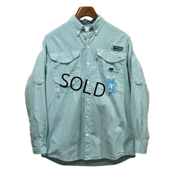 画像1: 【コロンビア】【Columbia】【PFG】【SUPER BONEHEAD】緑【ギンガムチェック】【フィッシングシャツ】【サイズ XS】 