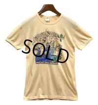 【ビンテージ】【カナダ製】【BANFF hot spring】ベージュ【Tシャツ】【サイズL】レディース古着 