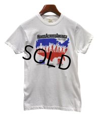 80’s【USA製】ビンテージ【SCREEN STARS】【hands across america】【May 25 1986】【白】【Tシャツ】サイズM 