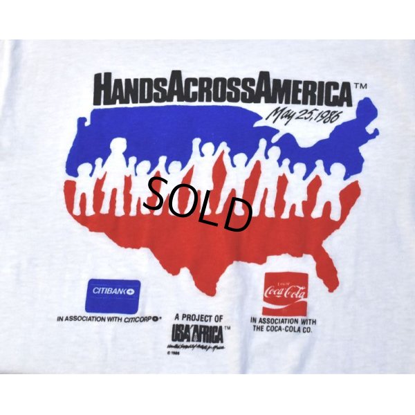 画像3: 80’s【USA製】ビンテージ【SCREEN STARS】【hands across america】【May 25 1986】【白】【Tシャツ】サイズM 