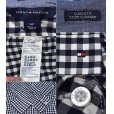 画像2: 【TOMMY HILFIGER】トミーヒルフィガー【白ｘ紺】ギンガムチェック【コットンシャツ】ブラウス【Classic Fit】【レディースＳ】【レディース古着】<br> (2)