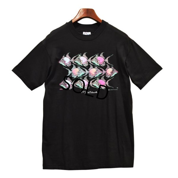 画像1: 90's【デッドストック】【USA製】【ビンテージ】ヘインズ【hanes】【黒】【熱帯魚】【Ｔシャツ】【サイズL】 