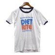 画像1: 【USA製】デッドストック【ビンテージ】【calcru】【白ｘ紺】【DIET RITE SUGER FREE COLA】【リンガーＴシャツ】【サイズL】<br> (1)