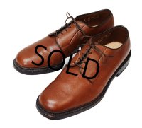 【USA製】ビンテージ【アレンエドモンズ】【Allen Edmonds】LEEDS【ブラウン】【プレーントゥ】【外羽】【8 1/2E】【26.5cm程度】 