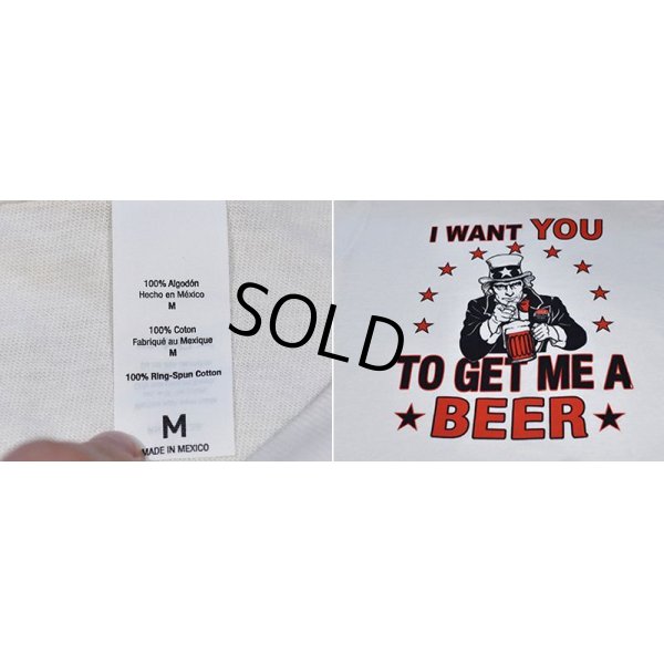 画像2: 【ビンテージ】【I want you to get me a beer】【オフホワイト】【白】【Tシャツ】 