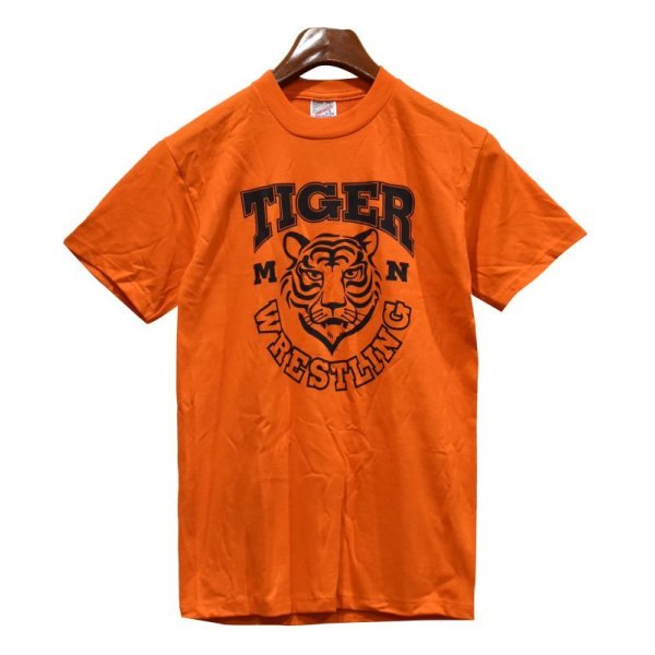 画像1: 【USA製】【デッドストック】ビンテージ【JERZEES】【トラ】オレンジ【tiger man wrestling】【Ｔシャツ】【サイズS】  