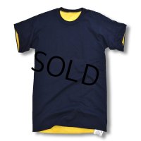 デッドストック【90's】【ビンテージ】【U.S.NAVY】【紺ｘ黄】リバーシブル【Ｔシャツ】【サイズＳ】 