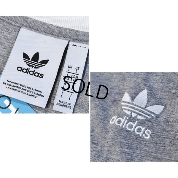 画像2: 【ビンテージ】【アディダス】adidas【グレー×白】【リンガーロゴＴシャツ】【サイズL】 