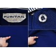 画像2: 【USA製】ビンテージ【PURITAN】ピューリタン【紺】襟ボーダー【ポロシャツ】半袖シャツ【レディース古着】【サイズＬ】<br> (2)