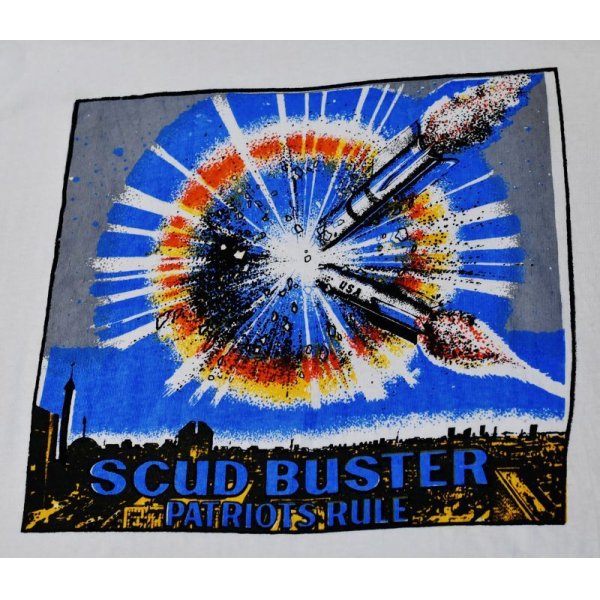 画像2: ワンウォッシュ!! 【ビンテージ】~90’s【SCUD BUSTER patriots rule】白【Tシャツ】【サイズL程度】 