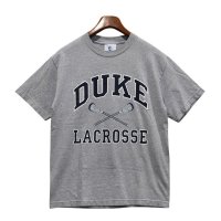 【90's~】ビンテージ【DUKE】デューク大学 【コットンエクスチェンジ】【カレッジプリント】Duke University Stores【DUKE LACROSSE】ラクロス グレー【Tシャツ】【サイズM】 