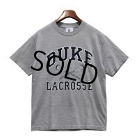 【90's~】ビンテージ【DUKE】デューク大学 【コットンエクスチェンジ】【カレッジプリント】Duke University Stores【DUKE LACROSSE】ラクロス グレー【Tシャツ】【サイズM】 