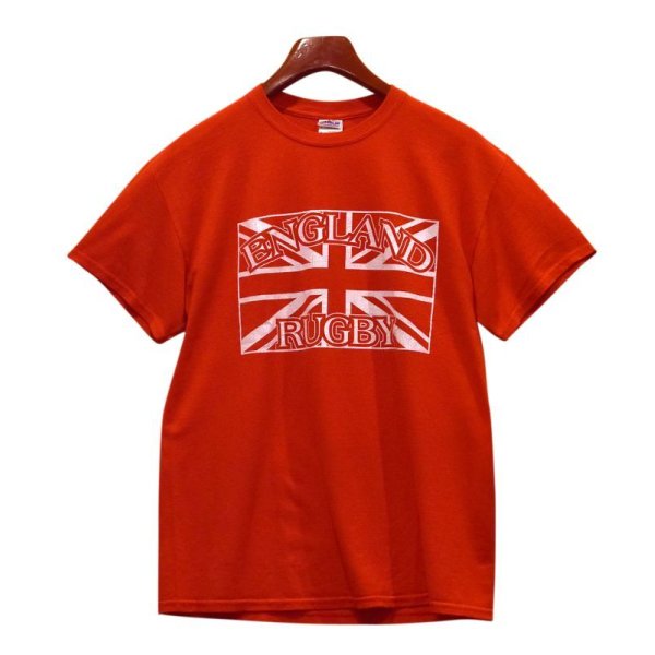 画像1: ビンテージ【GILDAN】ENGLAND RUGBY【ユニオンジャック】赤【Tシャツ】【サイズＭ】 