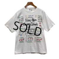 80's【USA製】【ビンテージ】白【Hey Mon Cayman Islands】【Tシャツ】【サイズL程度】 